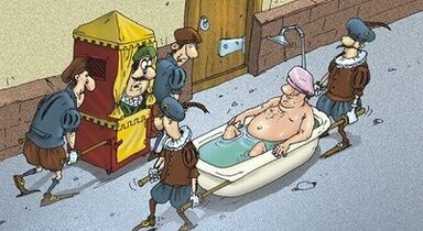 Bath with soda to increase her penis