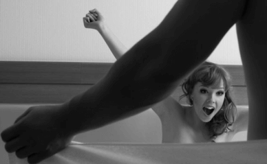 Woman Soda is surprised by a member of the member's volume