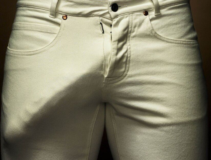 enlarged penis in pants