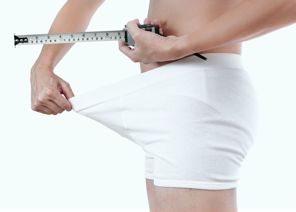 The increase in penis